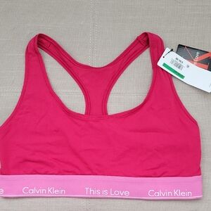 Calvin Klein Fuchsia and Light Pink Sports Bra